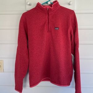 Patagonia Quarter Zip Better Sweater, Red, Women’s XL